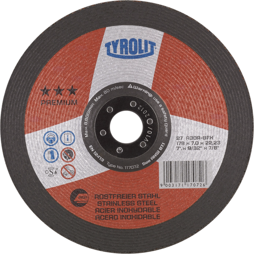 Skrubskive Premium 27E ø125Ã4 A30R-BFX