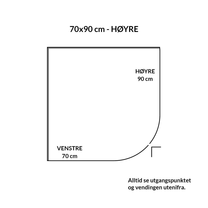 VikingBad Mats Dusjhjørne Leddet - Krom