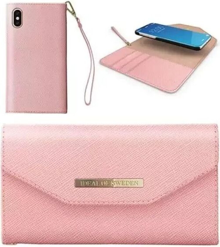 iDeal Of Sweden Mayfair Clutch SAFFIANO iPhone X / Xs Deksel Lyserød