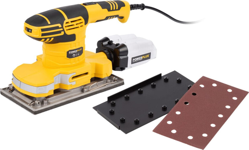 Rystesliper 115x230 mm med mikrofilter 330 W