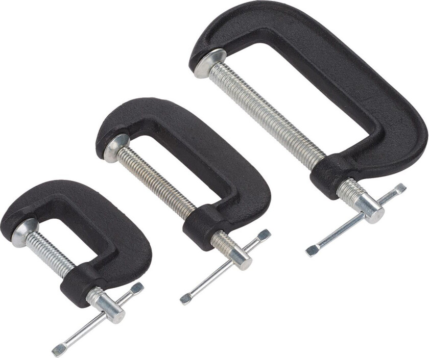 Skruetvingesett 3 deler C-typen