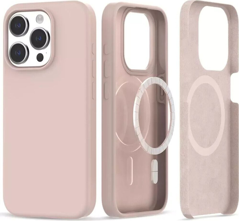 Tech-Protect iPhone 15 Pro Max Tech-Protect Silikon Deksel - MagSafe Kompatibel - Candy Pink