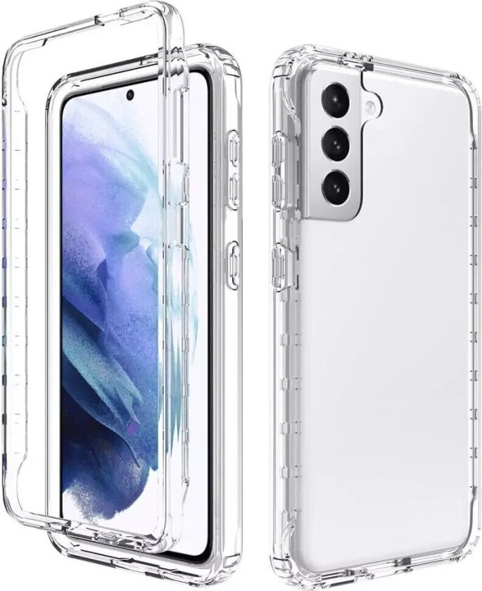 Samsung Galaxy S21 Hybrid Plast Deksel - Gjennomsiktig