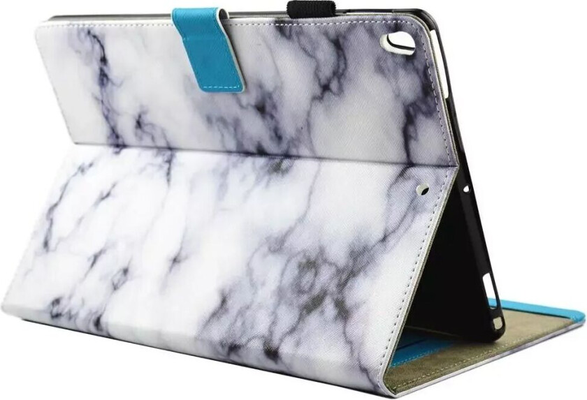 iPad Air (2019) / iPad Pro 10.5" Deksel - Marble Style Skinn Deksel - Hvit