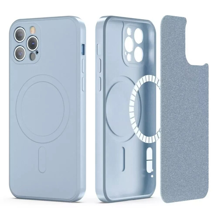Tech-Protect iPhone 12 Pro Tech-Protect Icon Silikon Deksel - MagSafe Kompatibel - Sky Blue