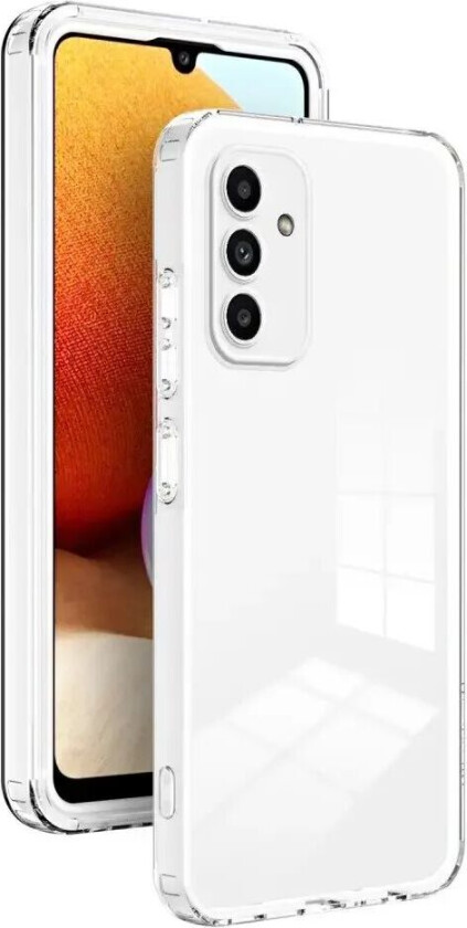 Samsung Galaxy A15 (5G) / A15 Hybrid Plast Deksel - Gjennomsiktig / Hvit