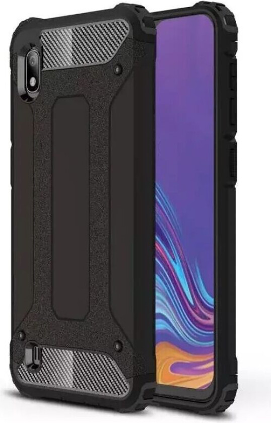 Samsung Galaxy A10 Armor Guard Hardt Plastdeksel - Svart