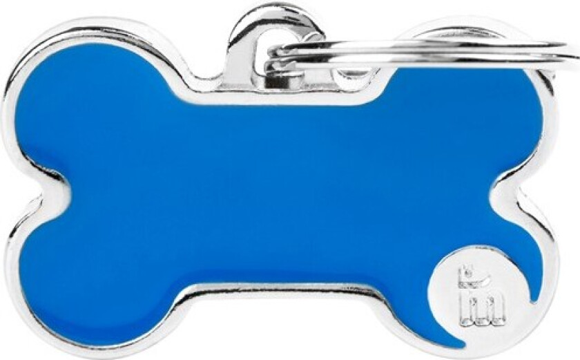 Myfamily Basic Bein håndlaget ID tag - 29x20 mm - Blå