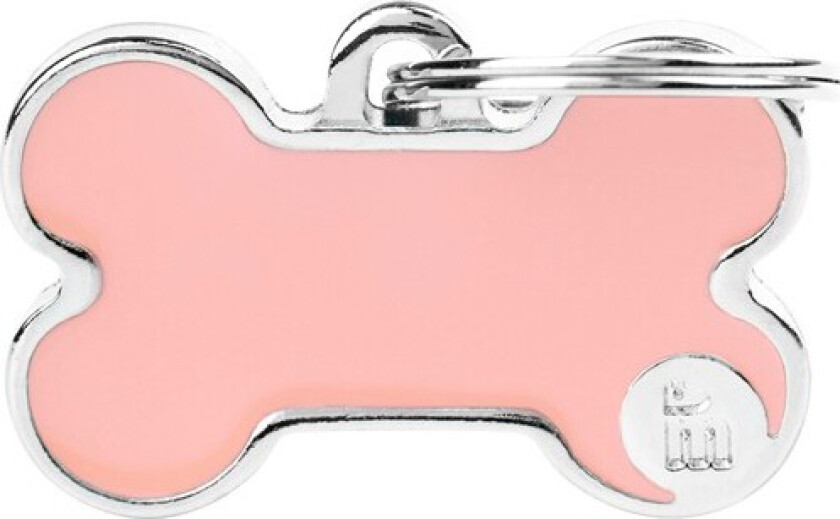 Myfamily Basic Bein håndlaget ID tag - 29x20 mm - Rosa