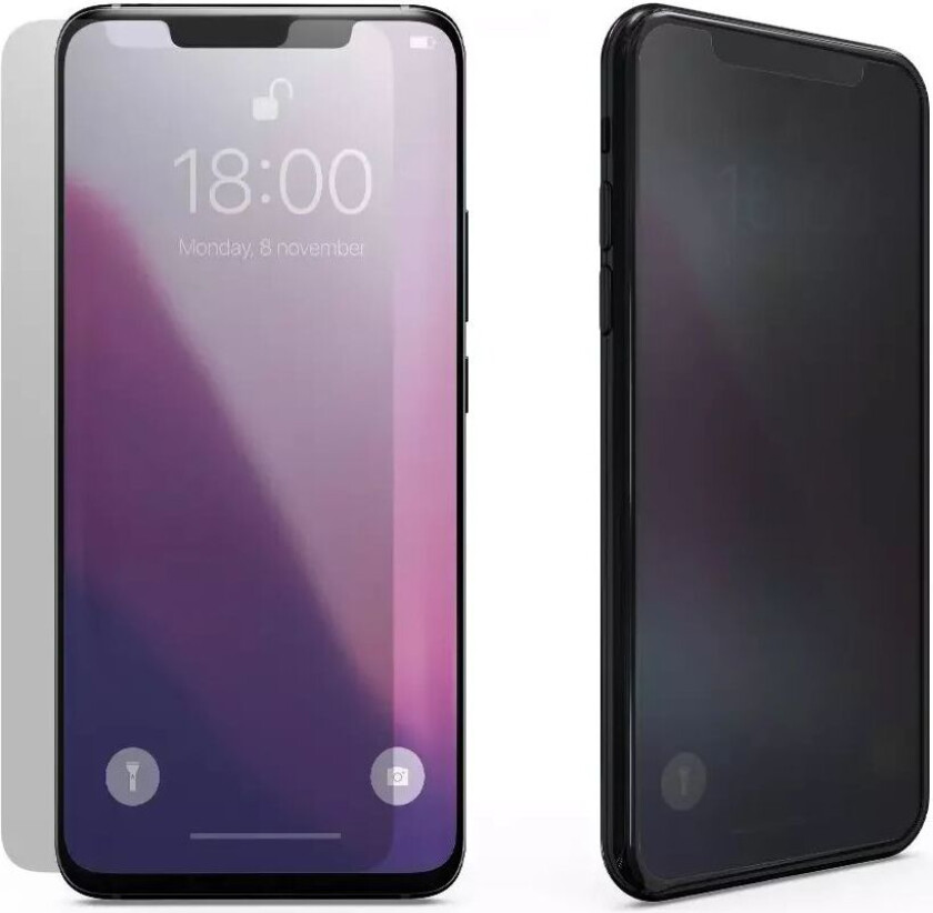 iPhone 7 / 8 / SE (2020/2022) Anti-Peep Skjermbeskytter - Herdet Glass - Svart Kant