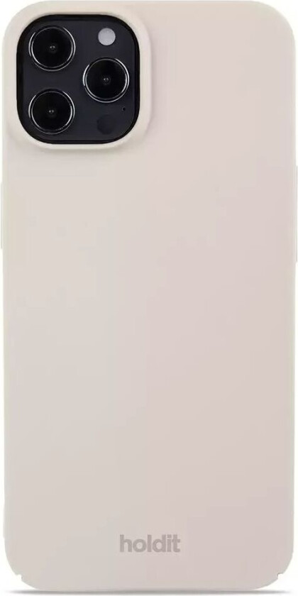 Holdit iPhone 12 / 12 Pro Slim Plast Deksel - Light Beige