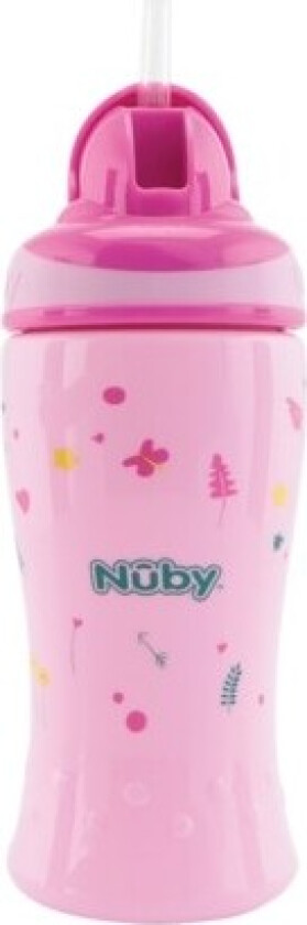 Nüby, Drikkeflaske Med Sugerør, Pink