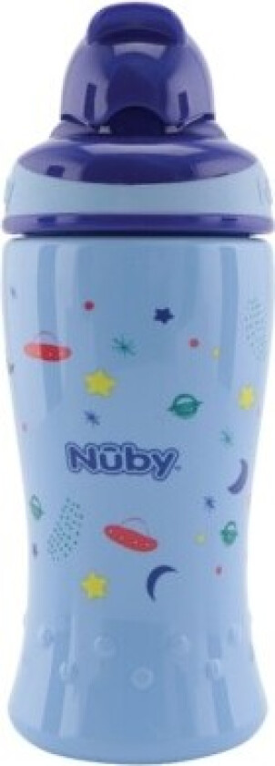 Nüby, Drikkeflaske Med Sugerør, Blue