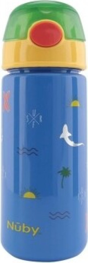 Nüby, Glitter Drikkeflaske Med Sugerør, 3 År, Blue