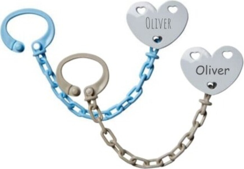 Personalisert Smokkekjede, Hjerte, 2-pack, Tilgjengelig I Flere Farger