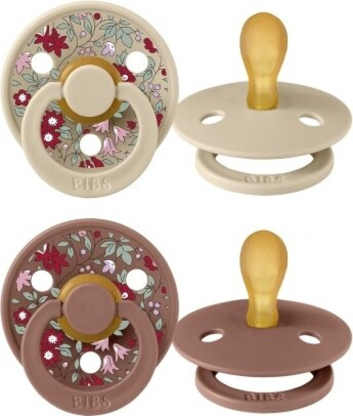 Bibs X Liberty, Colour 2-pk, Str. 1 (0-6 Md.), Symmetrisk - Latex