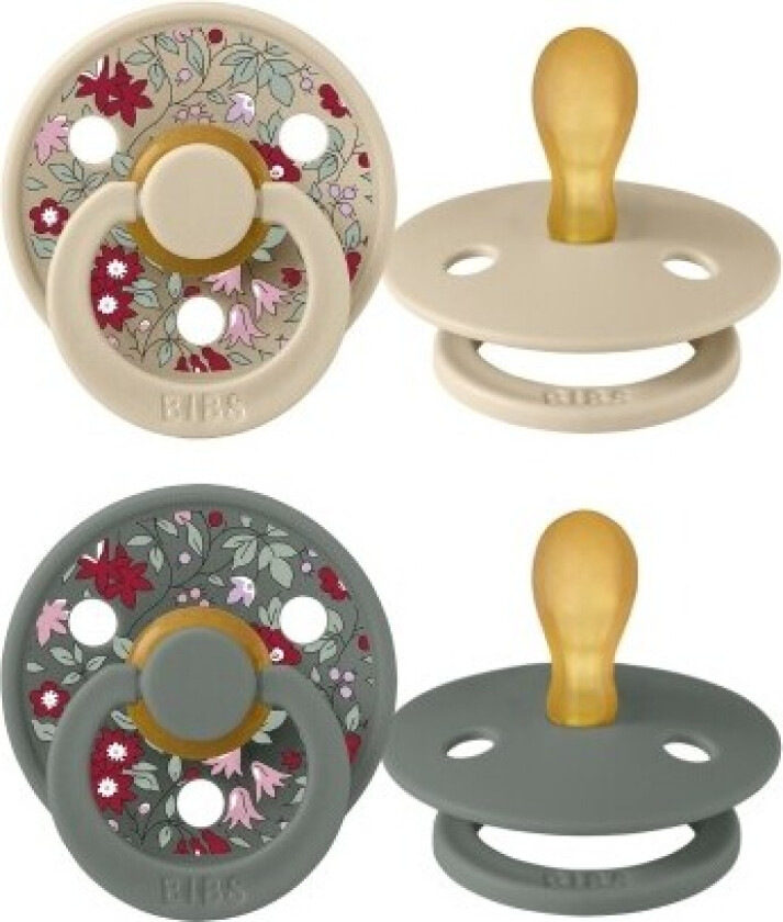 Bibs X Liberty, Colour 2-pk, Str. 1 (0-6 Md.), Symmetrisk - Latex