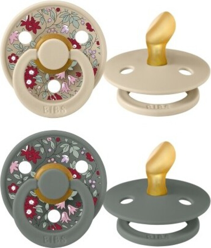 Bibs X Liberty, Colour 2-pk, Str. 1 (0-6 Md.), Anatomisk - Latex