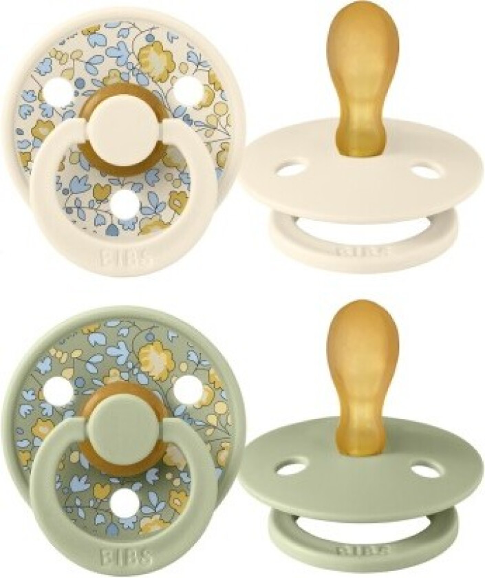 Bibs X Liberty, Colour 2-pk, Str. 2 (6+ Md.), Symmetrisk - Latex