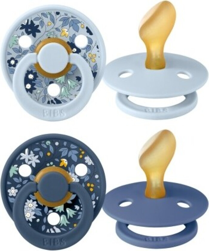 Bibs X Liberty, Colour 2-pk, Str. 2 (6+ Md.), Anatomisk - Latex