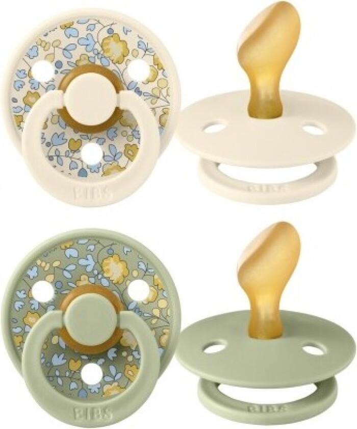 Bibs X Liberty, Colour 2-pk, Str. 2 (6+ Md.), Anatomisk - Latex