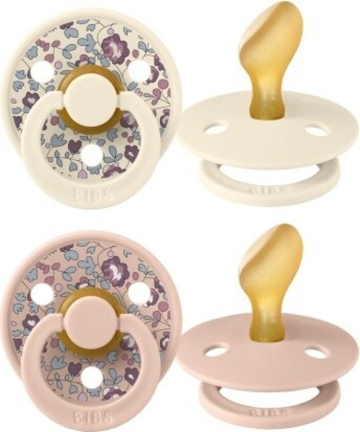 Bibs X Liberty, Colour 2-pk, Str. 2 (6+ Md.), Anatomisk - Latex