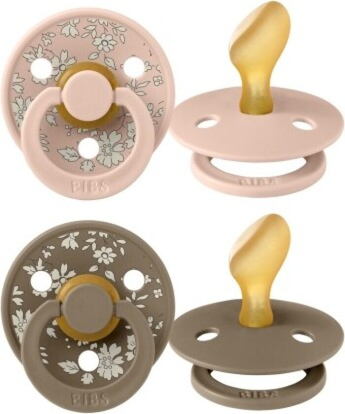 Bibs X Liberty, Colour 2-pk, Str. 2 (6+ Md.), Anatomisk - Latex