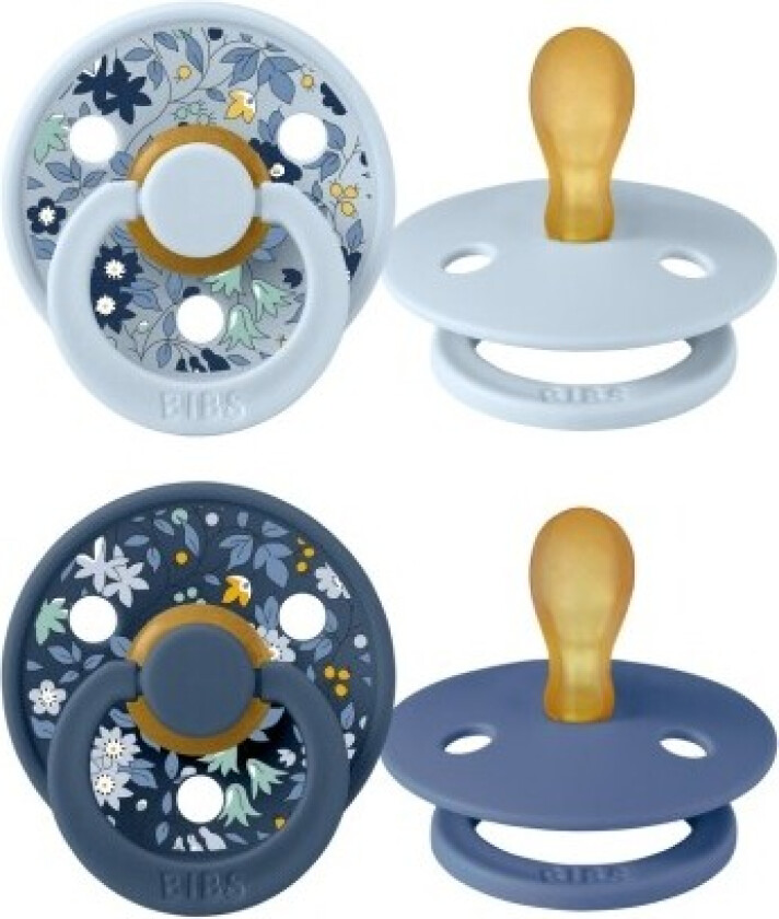 Bibs X Liberty, Colour 2-pk, Str. 1 (0-6 Md.), Symmetrisk - Latex