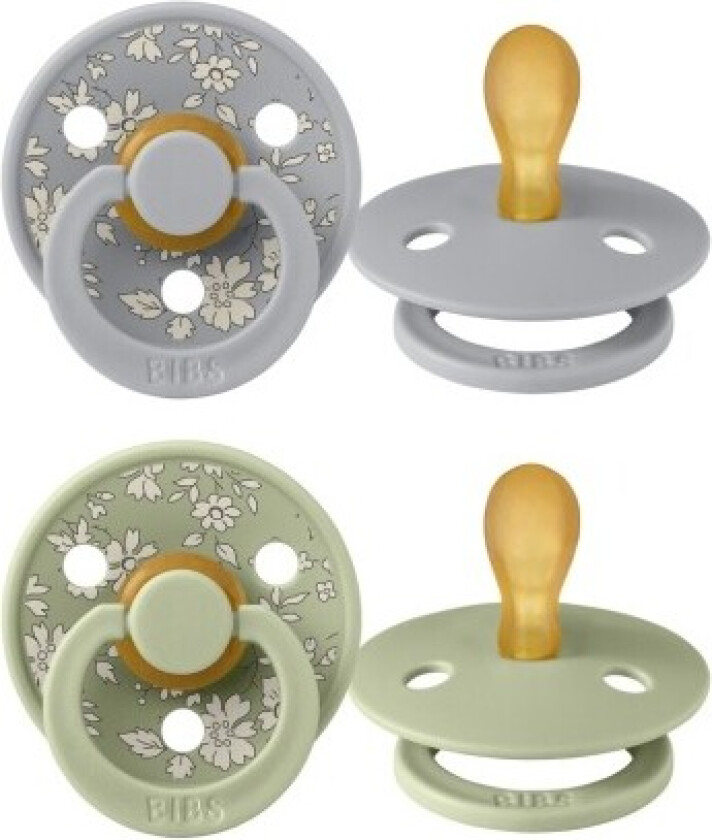 Bibs X Liberty, Colour 2-pk, Str. 1 (0-6 Md.), Symmetrisk - Latex