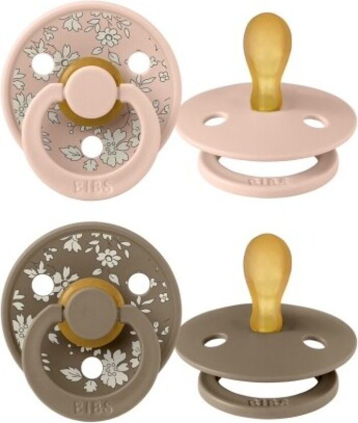 Bibs X Liberty, Colour 2-pk, Str. 1 (0-6 Md.), Symmetrisk - Latex