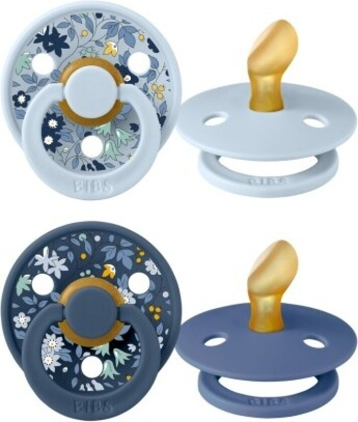 Bibs X Liberty, Colour 2-pk, Str. 1 (0-6 Md.), Anatomisk - Latex