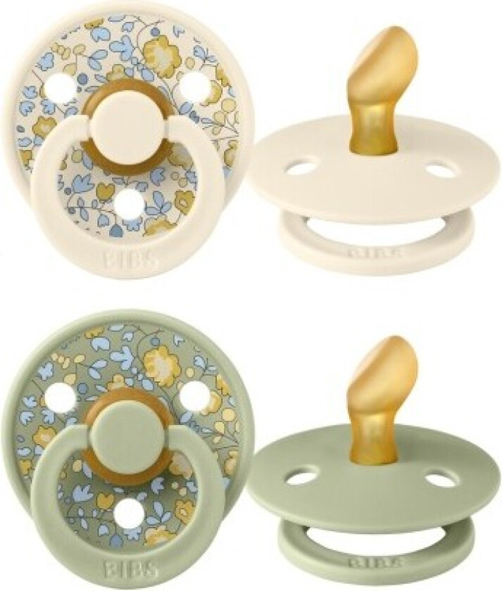 Bibs X Liberty, Colour 2-pk, Str. 1 (0-6 Md.), Anatomisk - Latex