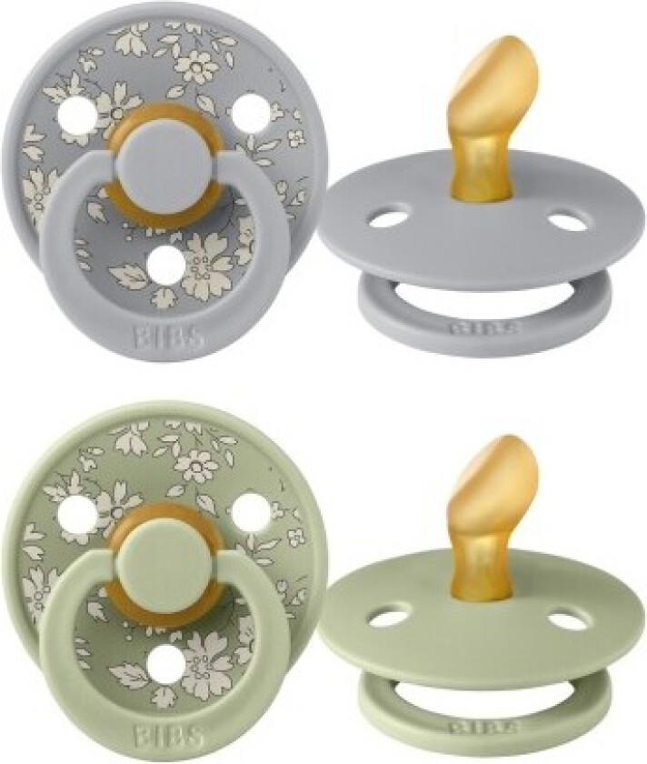 Bibs X Liberty, Colour 2-pk, Str. 1 (0-6 Md.), Anatomisk - Latex