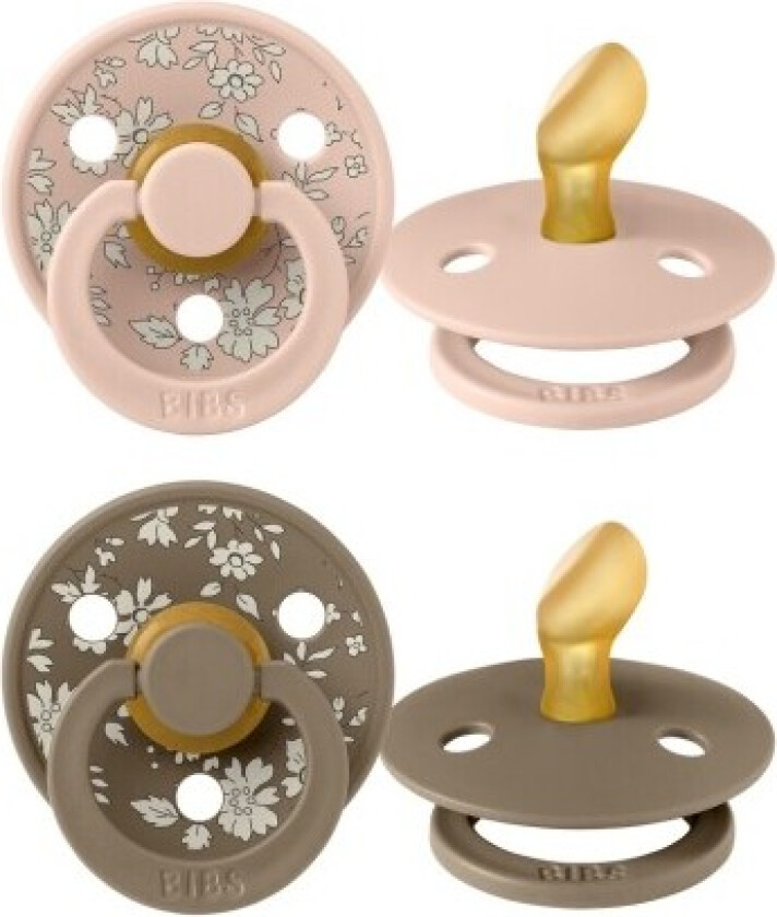 Bibs X Liberty, Colour 2-pk, Str. 1 (0-6 Md.), Anatomisk - Latex