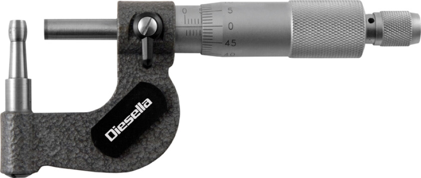 Mikrometer 0-25x0,01 mm for runde emner med hull