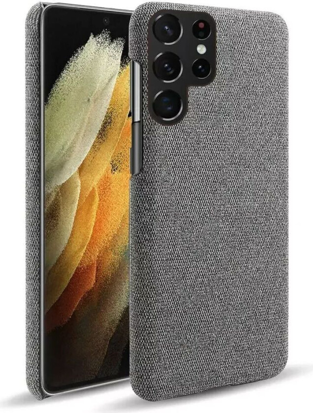 Samsung Galaxy S22 Ultra KSQ Stoff Plast Deksel - Grå