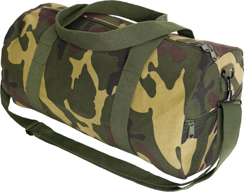 Canvas Shoulder Duffle Bag - 19 Inch Woodland Camo