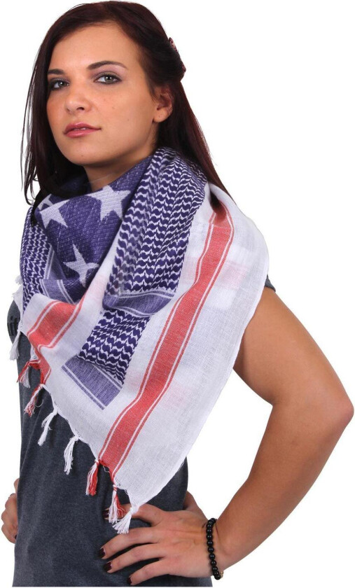 US Flag Shemagh Tactical Desert Scarf Red, white, blue