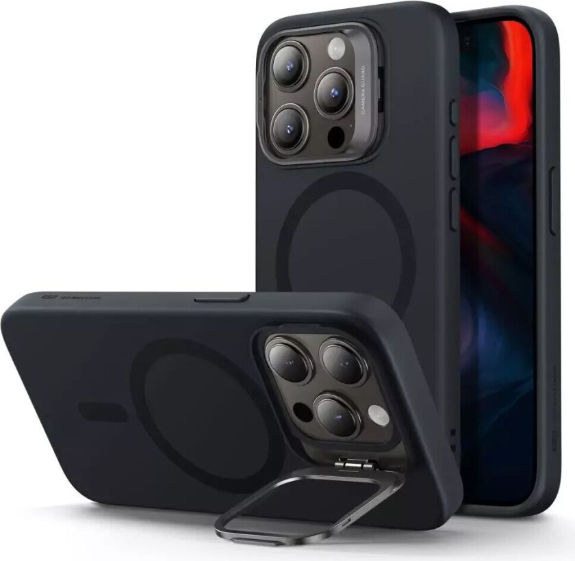 iPhone 15 Pro Cloud Kickstand Halolock Deksel - MagSafe-Kompatibel - Svart