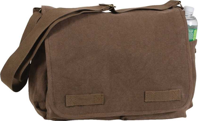 Vintage Messenger Shoulder Bag - 15 Liter Brown washed
