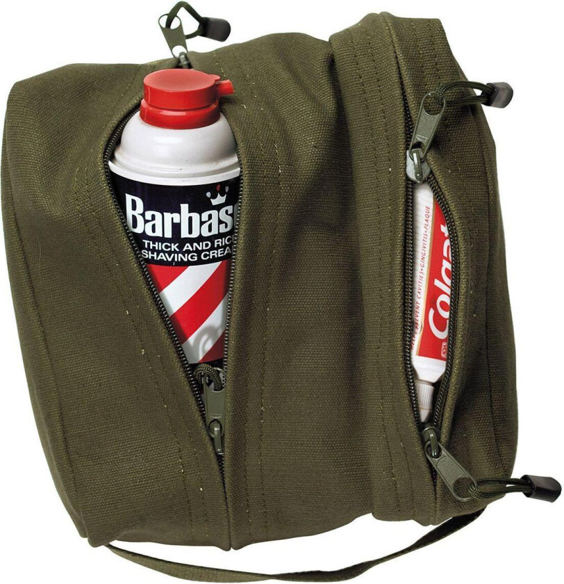 Travel kit - Toilet bag with 2 separate compartments Olive