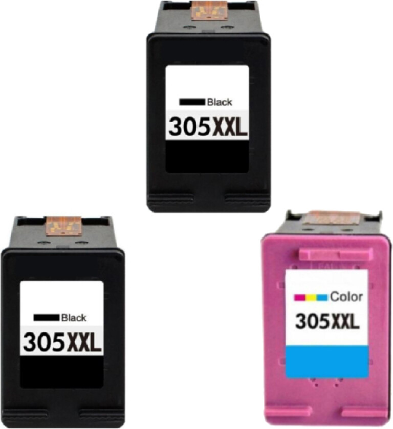 HP 305 XL combo pack 3 stk blekkpatron - Kompatibel - BK/C 54 ml