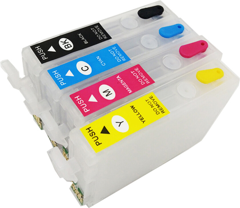 Epson T603X 4 farge Refill blekkpatron set BK / C / M / Y
