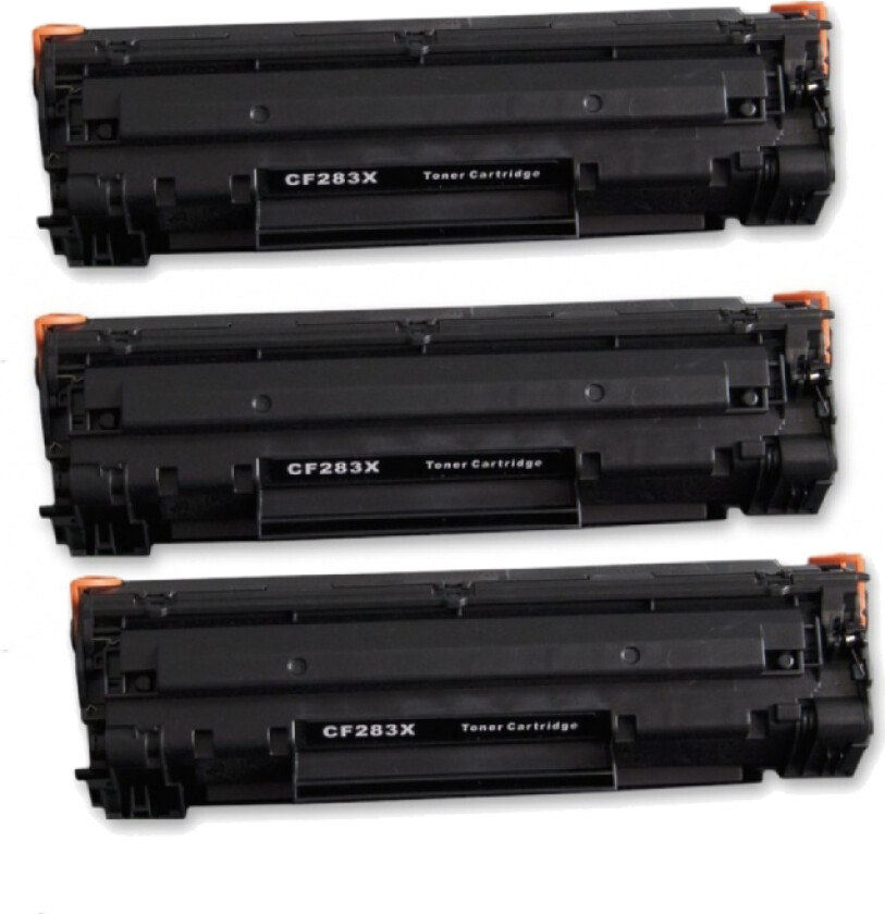 83 X BK combo pack 3 stk Toner - CF283X Kompatibel - Svart 6600 sider