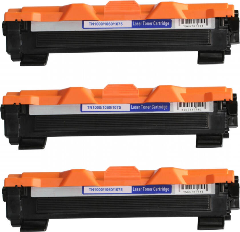 TN 1000 BK combo pack 3 stk Toner - Kompatibel - Svart 3000 sider