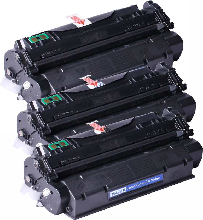 C7115X/2613X BK combo pack 3 stk Toner - Kompatibel - Svart 10500 sider