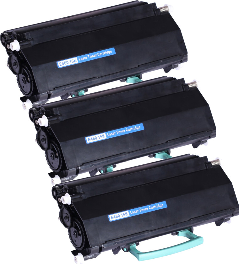 E460 BK combo pack 3 stk Toner - E460X11E Kompatibel - Svart 45000 sider