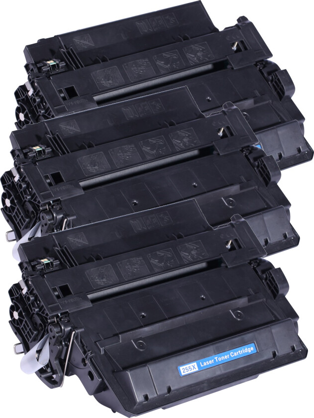 55X BK combo pack 3 stk Toner - CE255X Kompatibel - Svart 37500 sider