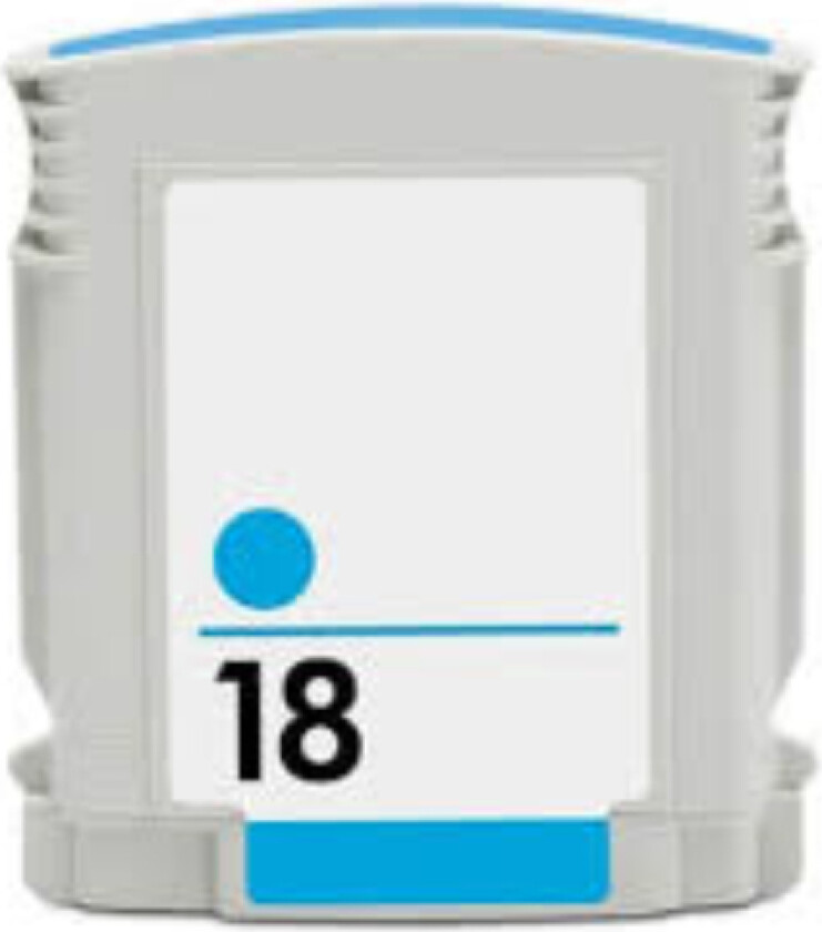18C blekkpatron - C4937A kompatibel - Cyan 28 ml