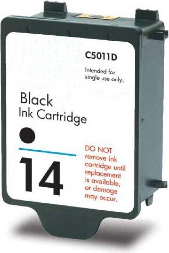 14BK blekkpatron - C5011DE kompatibel - Svart 26 ml